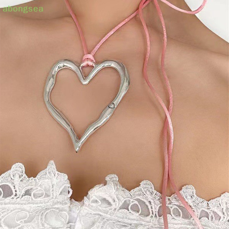 Vòng Cổ Choker Hình Trái Tim Rỗng Phong Cách Punk Ngọt Ngào Cá Tính Có Thể Điều Chỉnh Dành Cho Nữ