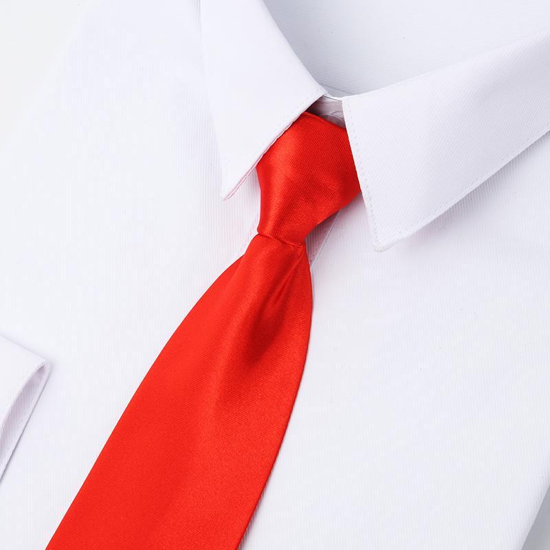 Cà Vạt Màu Đen / Đỏ / Xanh Đơn Sắc Có Khóa Kéo Chuyên Nghiệp Cho Nam Và Nữ