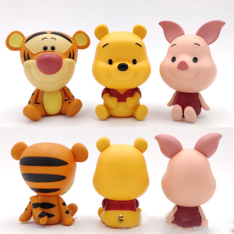 DISNEY Mô Hình Đồ Chơi Nhân Vật Hoạt Hình Winnie The Pooh Hổ / Heo Con Bằng Vinyl Trang Trí Bánh Kem Sinh Nhật