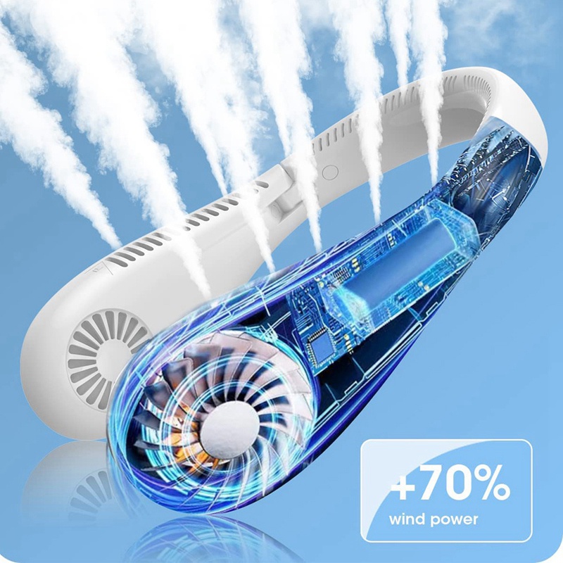 Quạt Làm Mát Đeo Cổ 5000MAh 3 Tốc Độ Có Thể Gấp Gọn Tiện Dụng