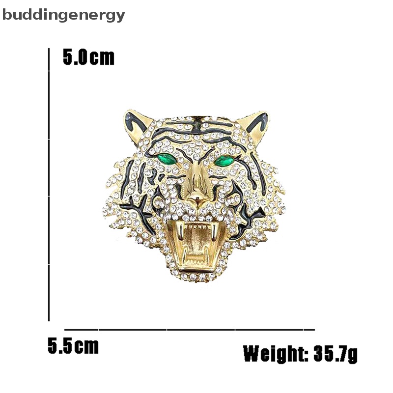 1 Huy Hiệu Cài Áo Hình Đầu Hổ Họa Tiết Da Báo Phong Cách Vintage
