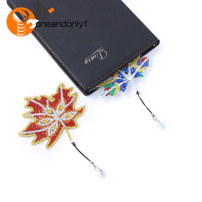 Bộ 6 Thẻ Đánh Dấu Sách Bằng Acrylic Dày Dặn Hình Chiếc Lá Phong Độc Đáo Diy