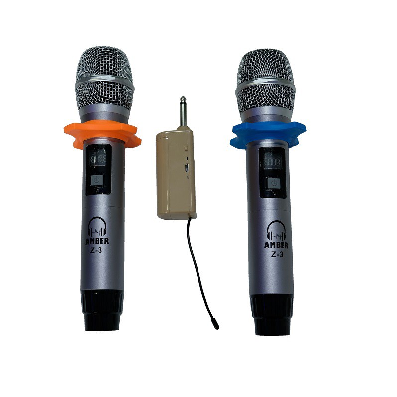 Mic karaoke không dây 2 míc Amber Z3 dùng các dòng loa cao cấp