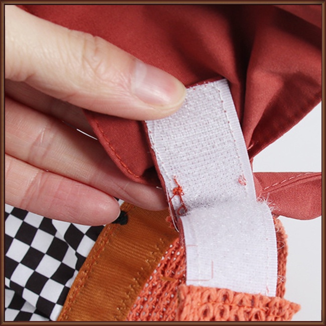 Jaz Mũ Rộng Vành Cotton Chống Nắng Hở Chóp Kẻ Sọc Caro Có Thể Gập Lại Cho Nữ