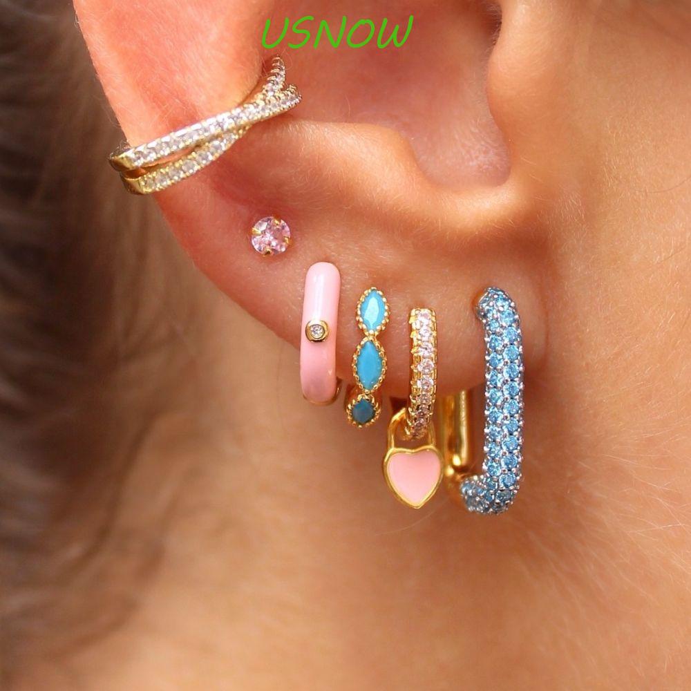 Khuyên Tai Hình Trái Tim Siêu Lấp Lánh Thời Trang Cho Nữ