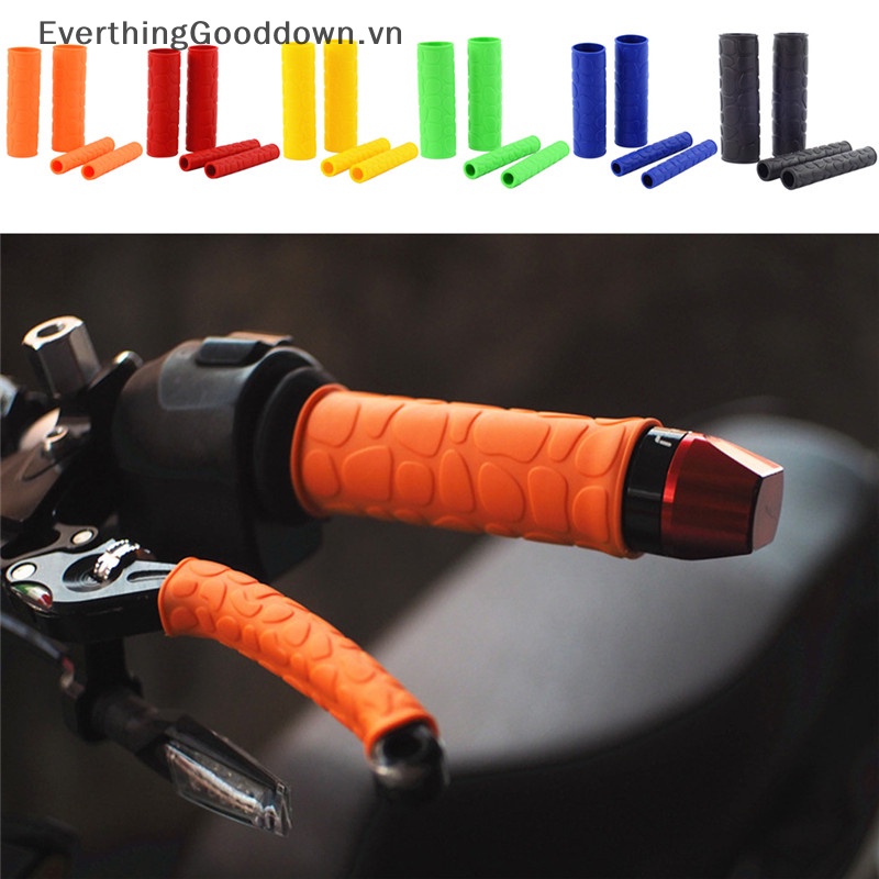 Set 4 Vỏ Bọc Tay Lái Xe Máy Bằng Silicon Cao Su Mềm