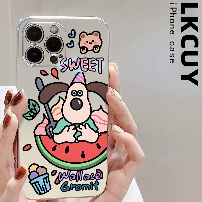 Ốp Điện Thoại Silicon TPU Mềm Mạ Điện Hình Cún Chống Sốc Cho IPhone 14 13 12 11 Pro XS Max XR X 8 + 7 6S Plus