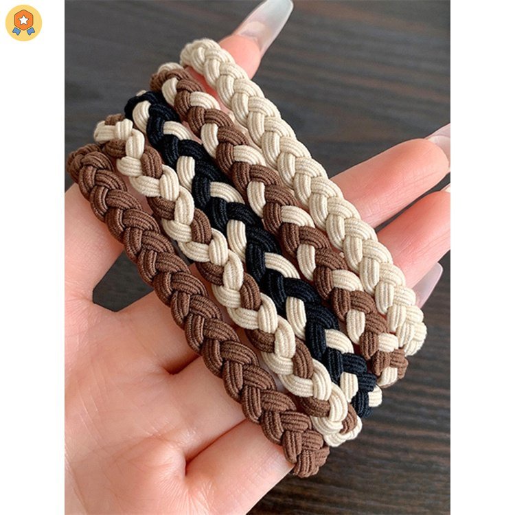 Dây Buộc Tóc Cao Su Co Giãn Màu Cà Phê Sữa Thời Trang Cho Nữ HYJP2