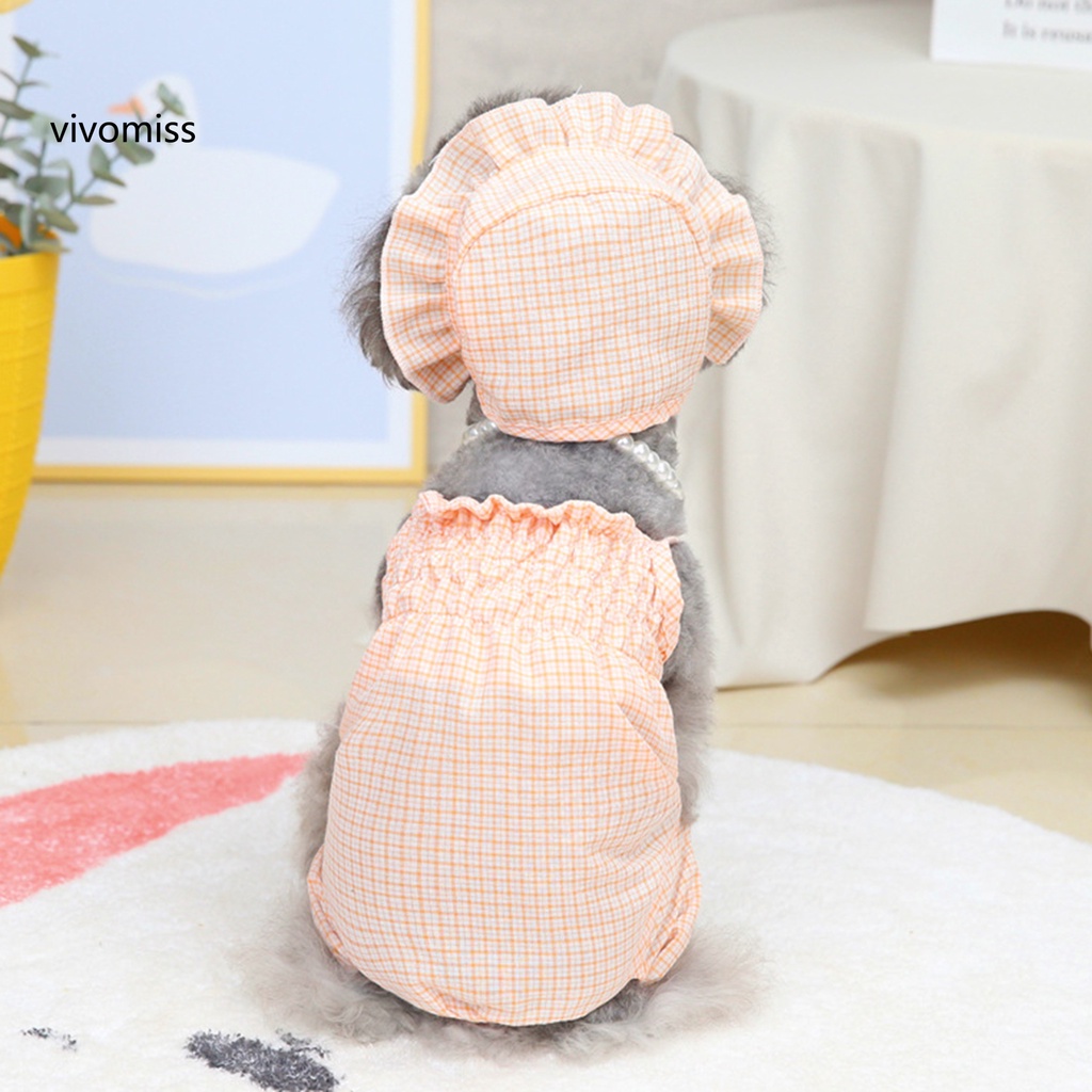 1 Set Áo Sơ Mi Họa Tiết Kẻ Sọc Mềm Mại Thời Trang Mùa Hè Cho Thú Cưng