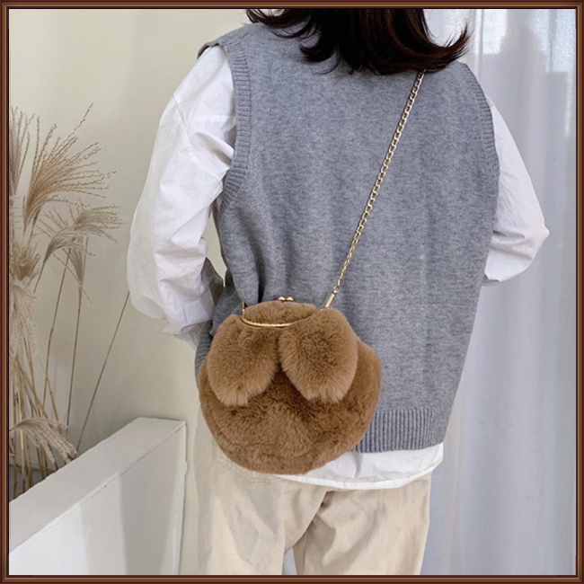 Túi Đeo Chéo Vai Kiểu Tai Thỏ Hoạt Hình Thời Trang Sành Điệu Cho Nữ