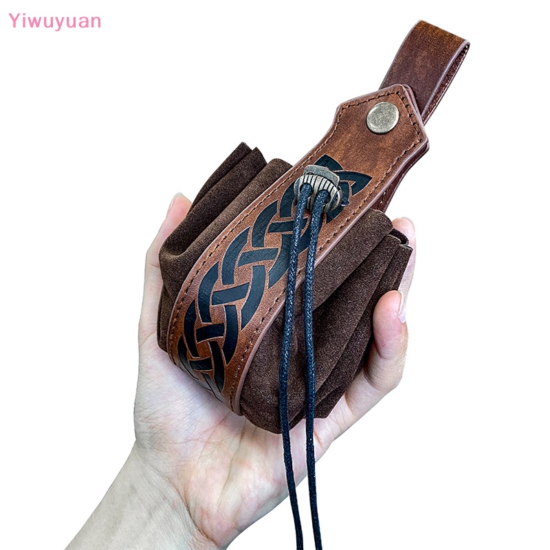 < Yiwuyuan > Túi Dây Rút Đựng Tiền Xu Celtic Viking Phong Cách Steampunk Hóa Trang Mới Cho Nam Và Nữ