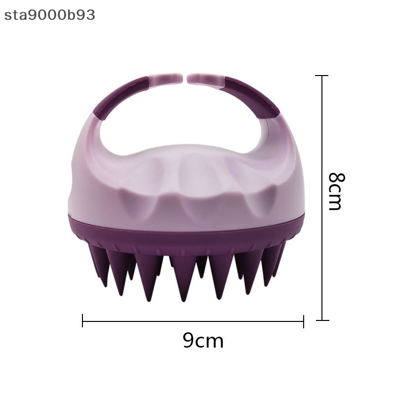 Xách tay Silicone dầu gội đầu bàn chải cầm tay Vòng mềm da đầu massage tóc bàn chải mới