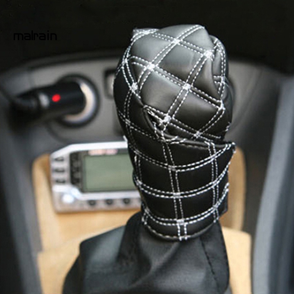 Vỏ Bọc Tay Nắm Cần Gạt Số Xe Hơi Giả Da 2 Trong 1