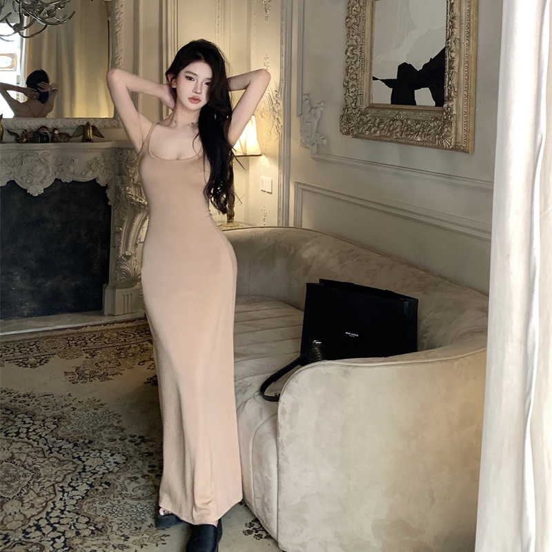 Đầm COZOK không tay đơn giản thiết kế quyến rũ thời trang