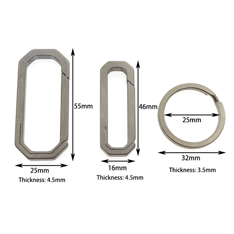 Móc Treo Chìa Khóa Bằng Hợp Kim Titan Tháo Lắp Nhanh