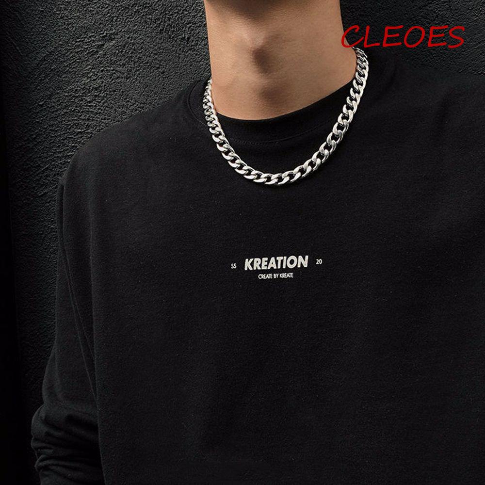 Vòng cổ Thép Titan Dày Dặn Phong Cách Hip Hop Cá Tính Cho Nam Nữ