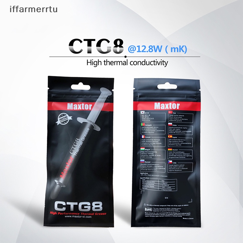 Keo Tản Nhiệt mini IF 12.8W / mk Maxtor CTG8 Bằng Silicon Cho CPU Máy Tính