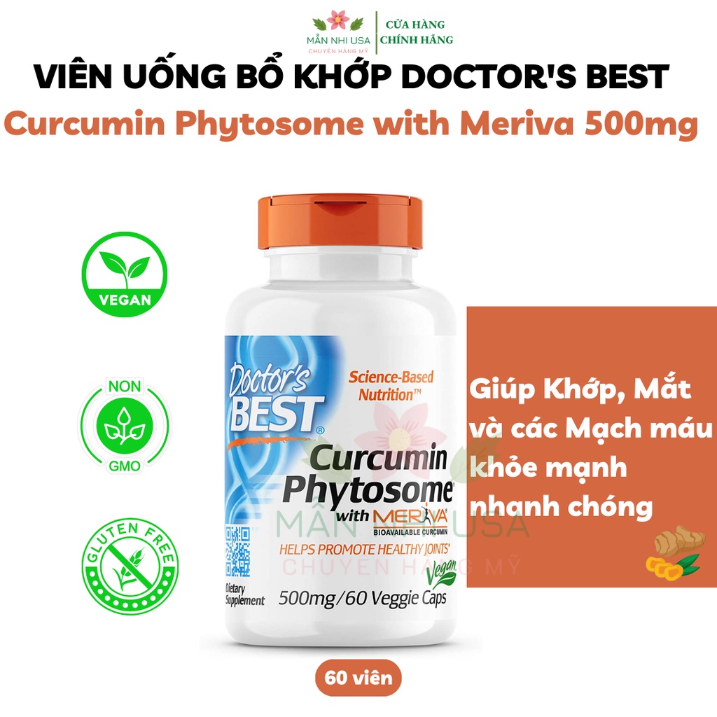 VIÊN UỐNG CURCUMIN PHYTOSOME WITH MERIVA DOCTOR’S BEST 500MG -