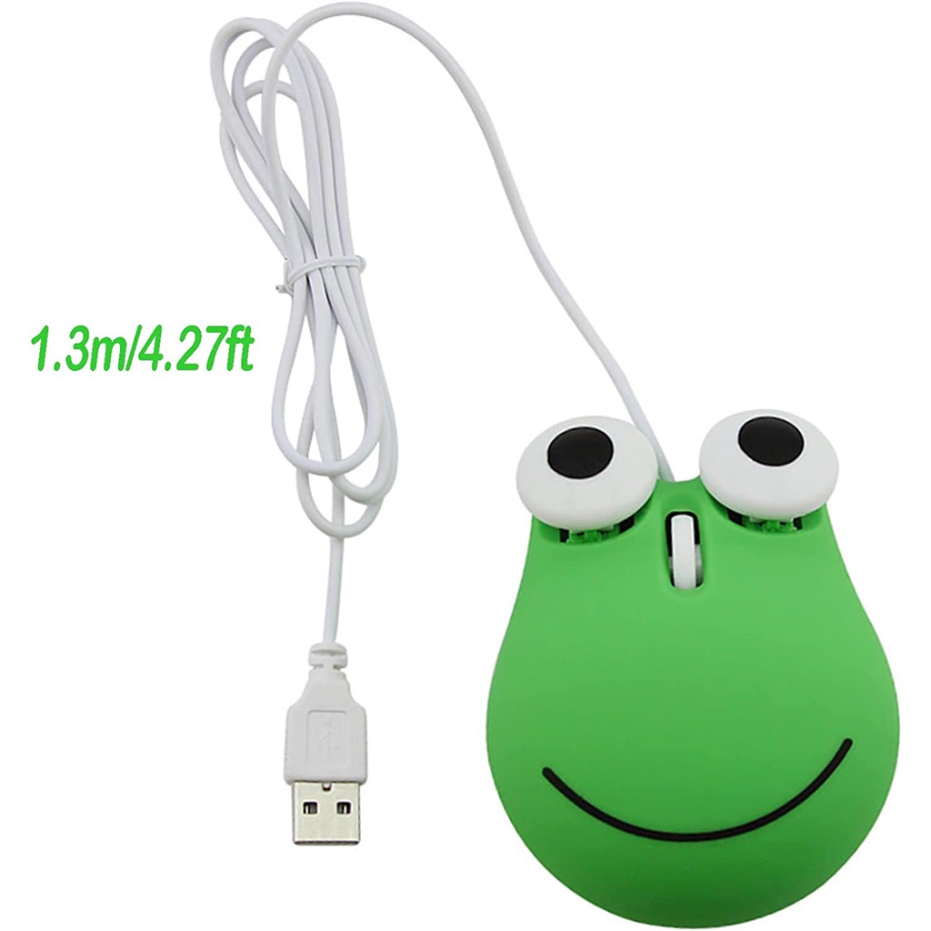 Chuột Máy Tính Có Dây 1600 DPI Hình Động Vật Hoạt Hình Dễ Thương