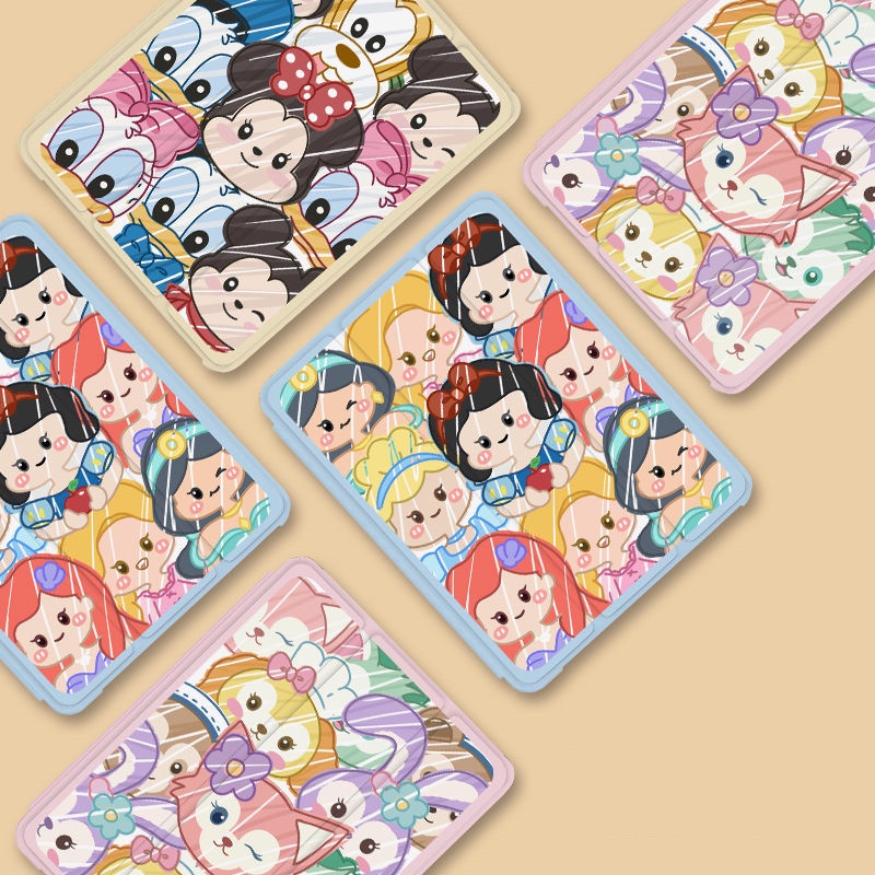 Ốp Máy Tính Bảng Mềm Họa Tiết Disney Có Ngăn Đựng Bút Cho iPad Gen10 7 / 8 / 9 Air4 / Air5 Pro11 "Pro12.9" mini6