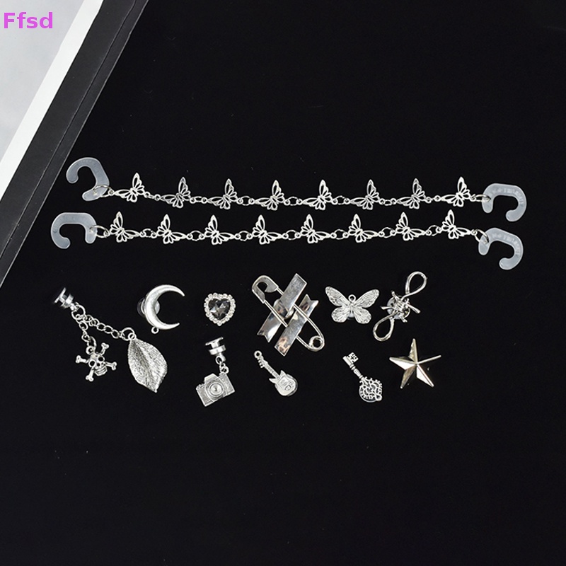 1 Set Phụ Kiện Trang Trí Giày Croc DIY Phong Cách Punk Cho Bé