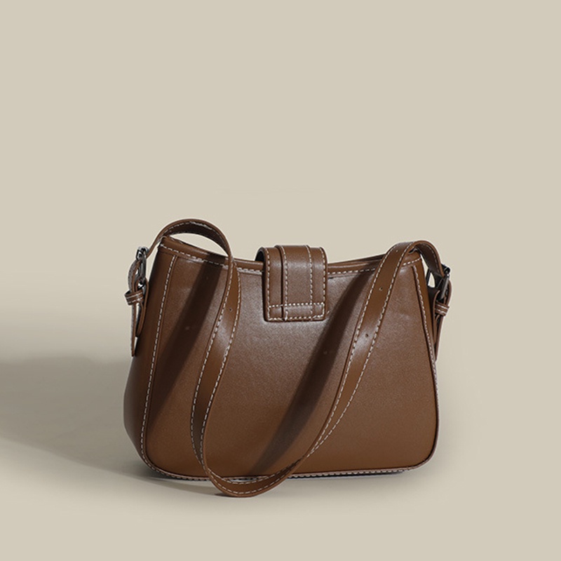 Ielgy Túi Xách Tay Nhám Màu Nâu Khí Chất Dễ Phối Đồ Cho Nữ