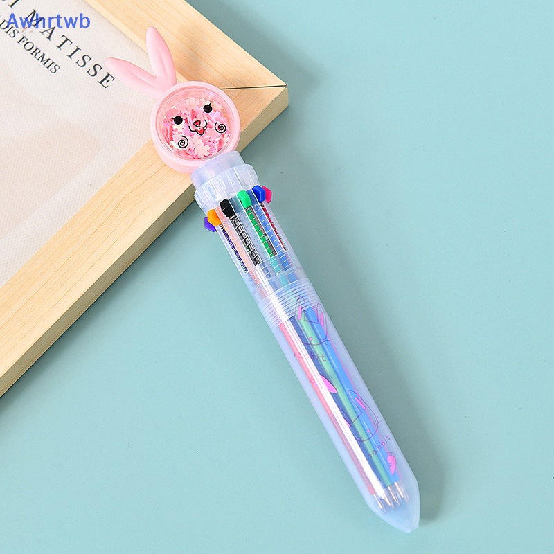 Bút Bi 10 Màu Trong Suốt Họa Tiết Hoạt Hình Đáng Yêu Mới