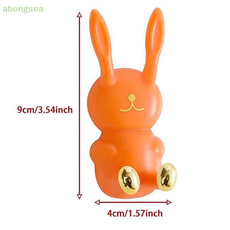 Abongsea Giá Đựng Bàn Chải Đánh Răng Gắn Tường Đa Năng Không Để Lại Dấu Vết Họa Tiết Thỏ Hoạt Hình Dễ Thương