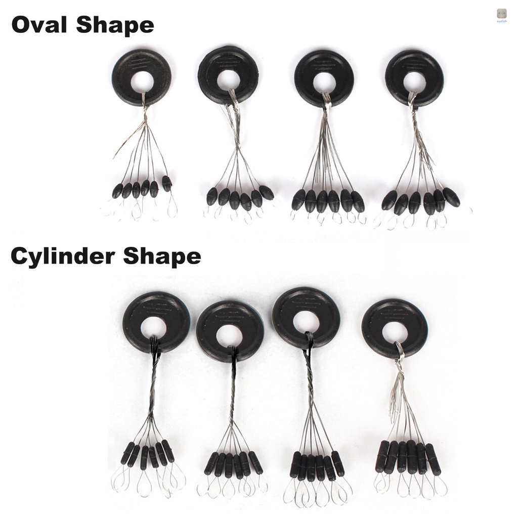 10 Miếng Chặn Phao Câu Cá Bằng Cao Su Màu Đen