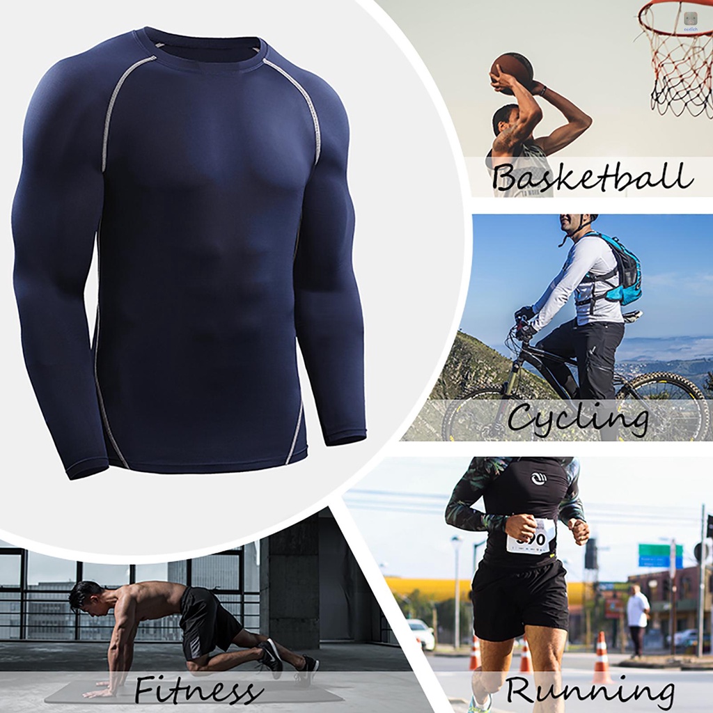 Bộ Trang Phục Thể Thao 3 Món Áo Thun Tay Dài Cổ Tròn + Áo Thun Dạng Lưới