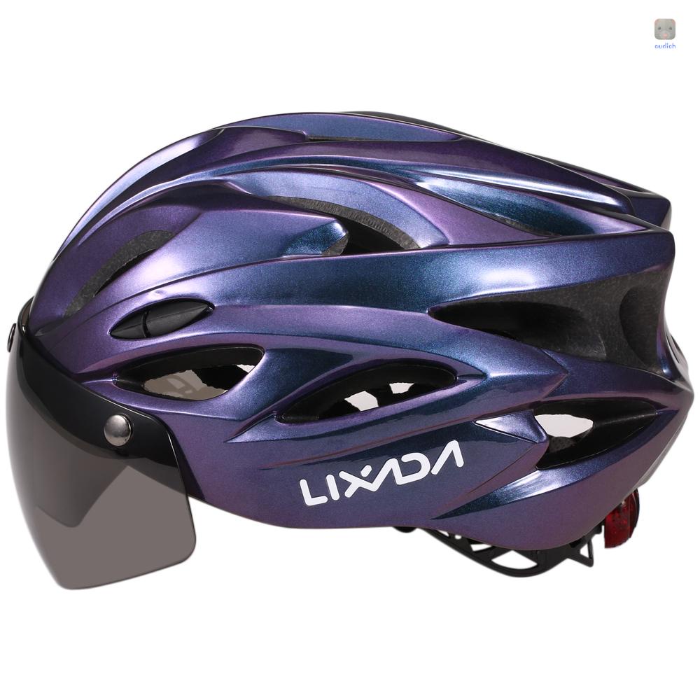 Nón Bảo Hiểm Có Kính Bảo Hộ Và Đèn LED 18 Lỗ Thông Hơi Tháo Rời Được Lixada Cho Hoạt Động Thể Thao Ngoài Trời