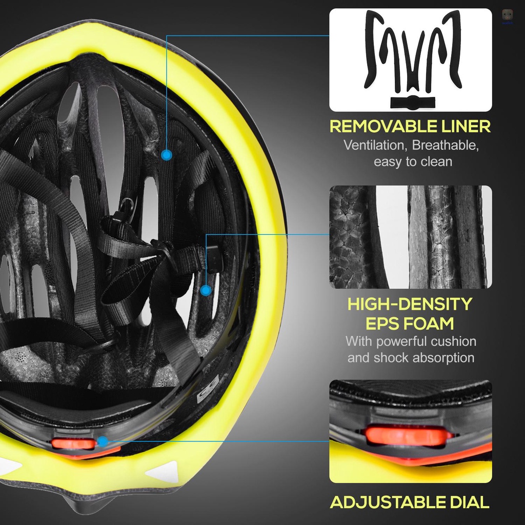 Mũ Bảo Hiểm Xe Đạp Siêu Nhẹ Với Đệm Lót Mềm Có Thể Điều Chỉnh Và Tháo Rời