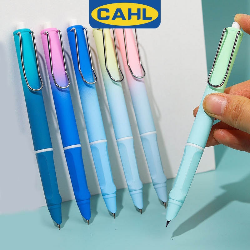 Bút Máy Mực Dạng Nhấn Ngòi 0.38mm Có Thể Bơm Mực Lại Màu Sắc Gradient Dành Cho Giáo Viên