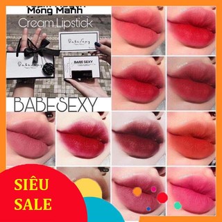 Son kem lì babe sexy hàng thanh lý màu đỏ nâu đỏ gach cam đất cam nude đỏ đất màu ngẫu nhiên