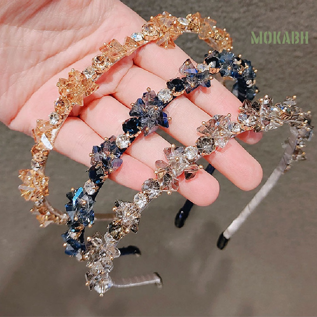 Cài Tóc Đính Pha Lê Giả Nhiều Màu Sắc Lấp Lánh Chống Trượt Có Thể Tái Sử Dụng