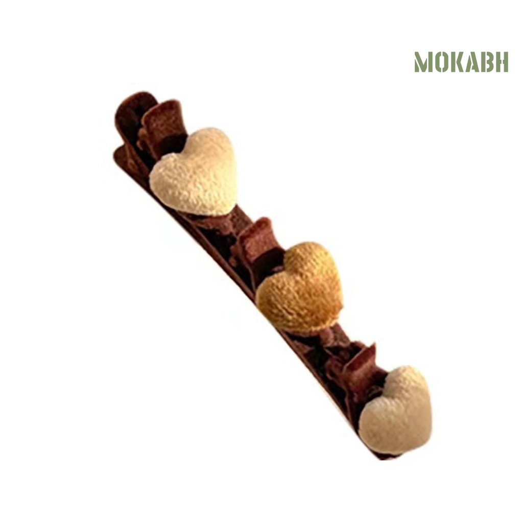 Kẹp Tóc Hai Lớp Họa Tiết Trái Tim Đơn Giản Thanh Lịch Cho Nữ