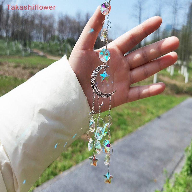 1 Dreamcatcher Hình Mặt Trăng Và Ngôi Sao Đính Kim Cương Giả