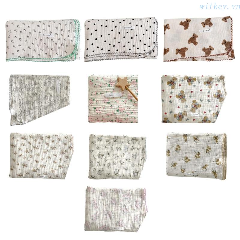 Chăn Quấn Em Bé Bằng Cotton Họa Tiết Hoạt Hình Dễ Thương