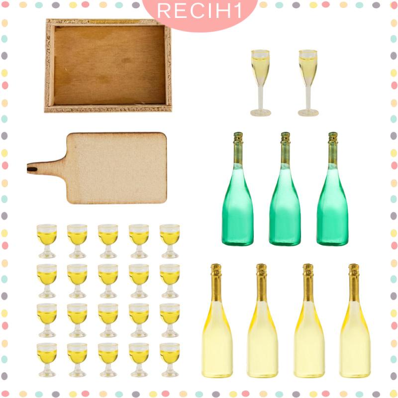 Mô Hình Chai Rượu Champagne Mini Tỉ Lệ 1 / 12 Trang Trí Nhà Búp Bê