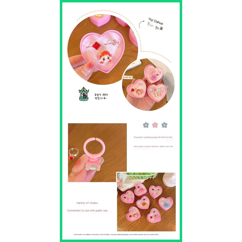 Nhẫn Kim Cương Nước Nhiều Màu Hình Hoạt Hình Dễ Thương Cho Bé Gái jiwvn