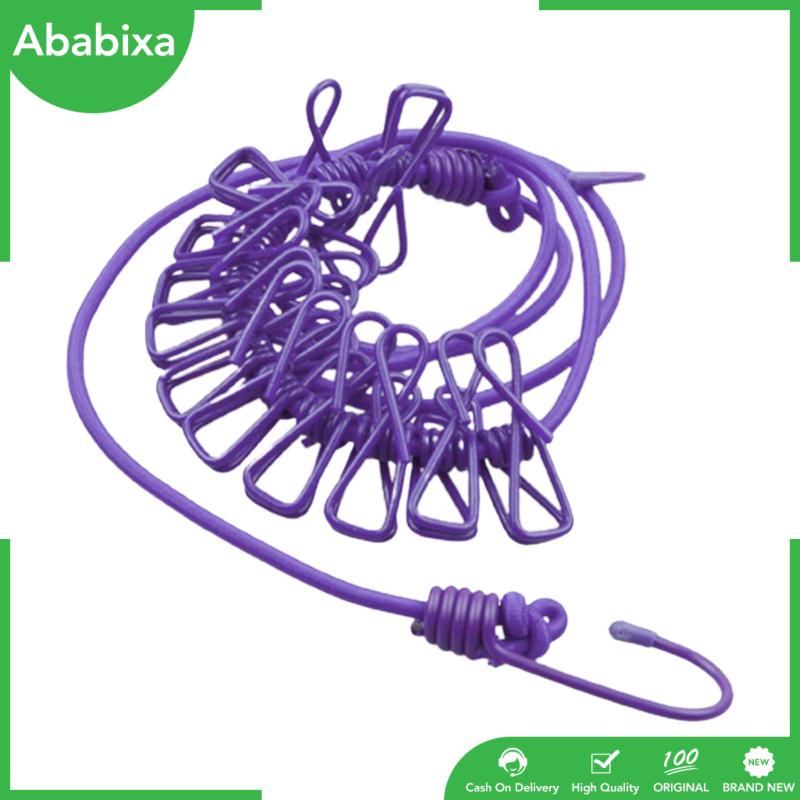 [Ababixa] Dây Phơi Quần Áo Co Giãn Có Thể Thu Gọn Cho Khách Sạn / Cắm Trại / Đi Biển