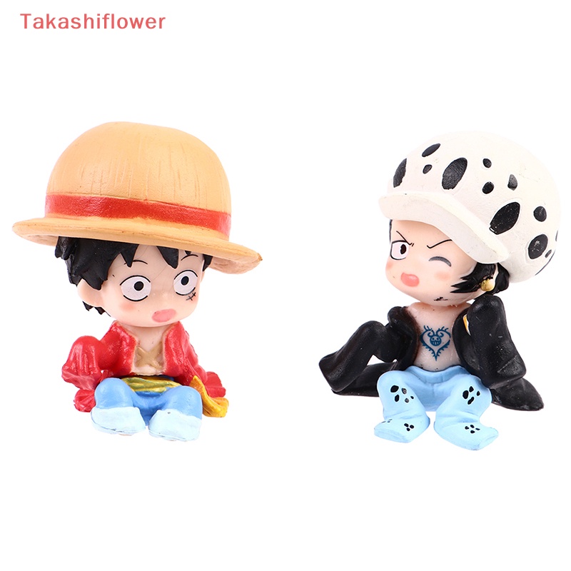 Set 4 Mô Hình Nhân Vật Hoạt Hình pirate king Trang Trí Xe Hơi