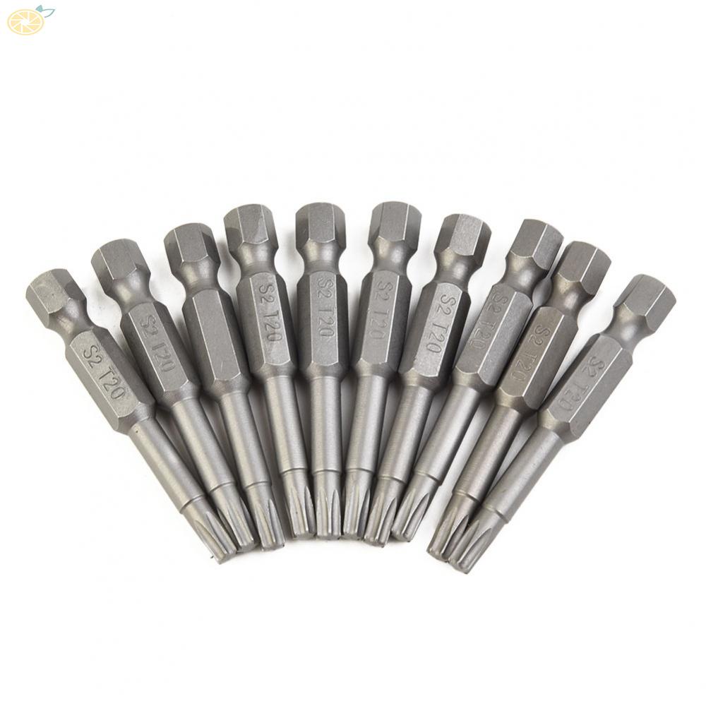 【VARSTR】10Pcs Torx T20 Screwdriver Bit Set with Magnetic Tip and 635mm Hexagon Handle Alloy Steel Build 50mm Long
