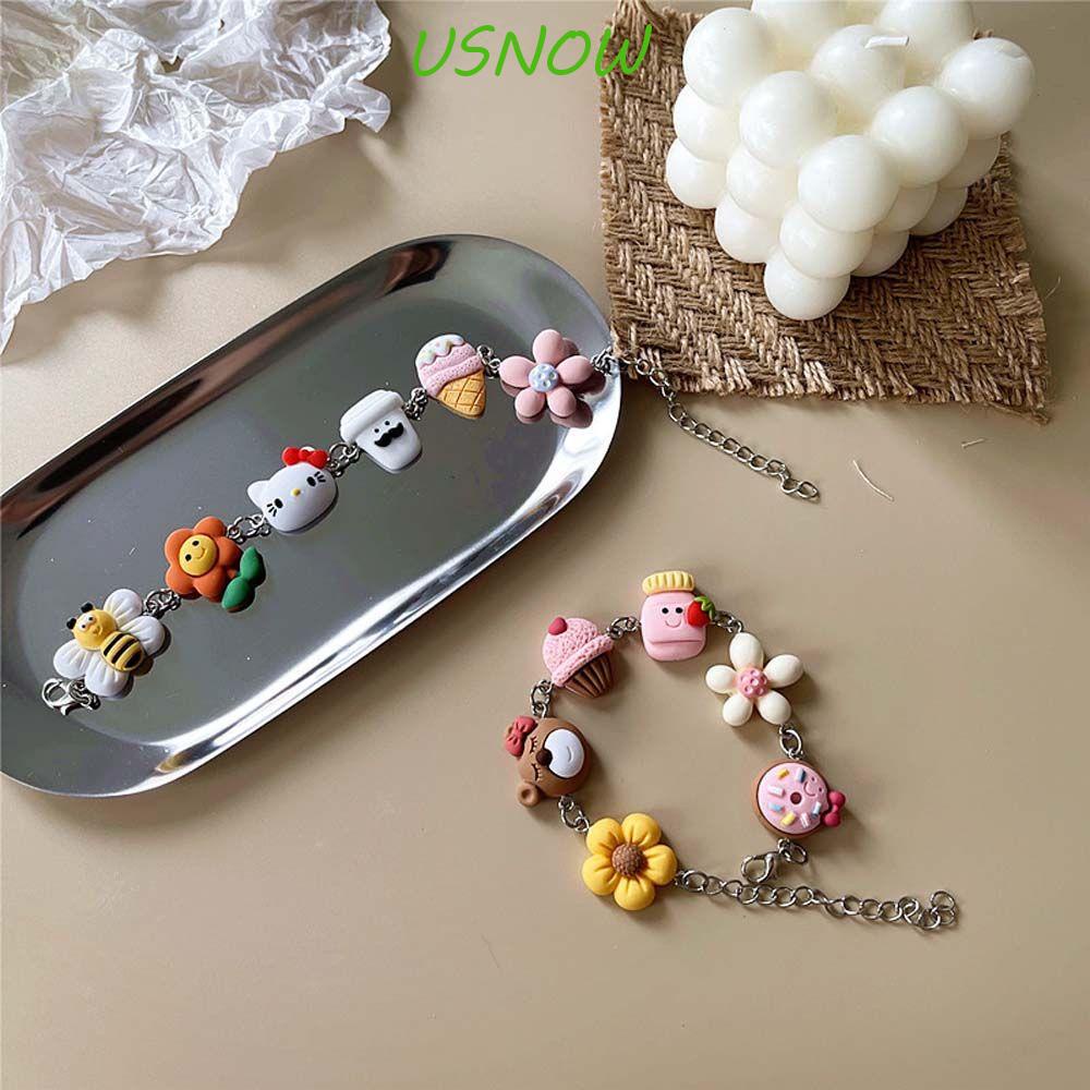 Vòng Đeo Tay Bằng Thép Không Gỉ Mặt Hình Mèo Kitty Dễ Thương Thời Trang Cho Nữ