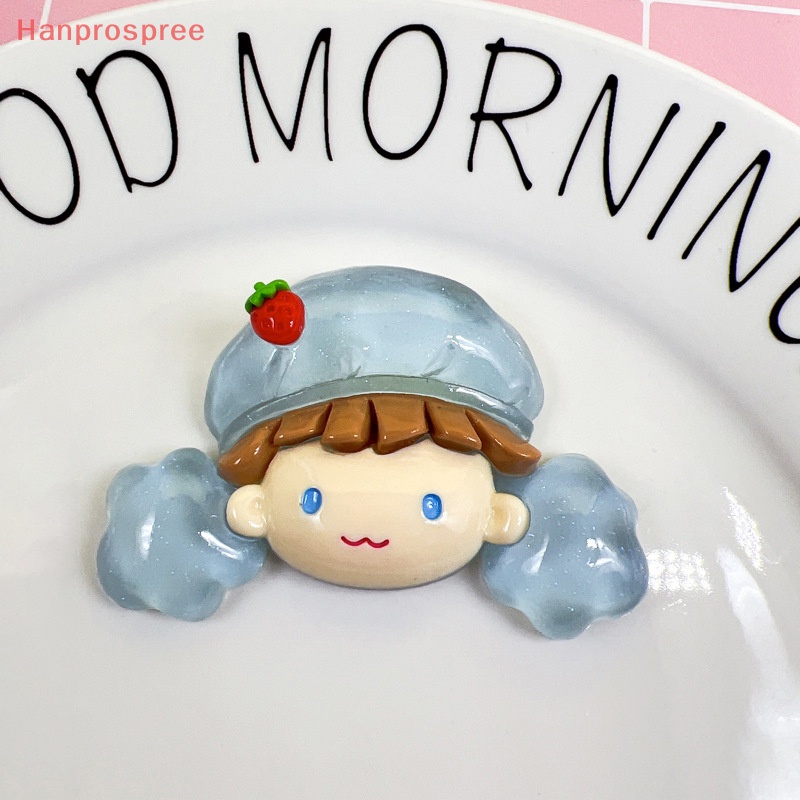 Hanprospree > 1 Kẹp Tóc Resin Resin Phát Quang Hình Cô Gái Bỏng Ngô Đáng Yêu DIY