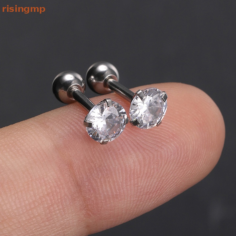 1 Đôi Khuyên Tai Pha Lê Nhiều Màu 4mm Cho Nữ