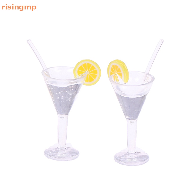 Set 2 Ly Nước Ép Trái Cây Mini Tỉ Lệ 1: 12 Trang Trí Nhà Búp Bê