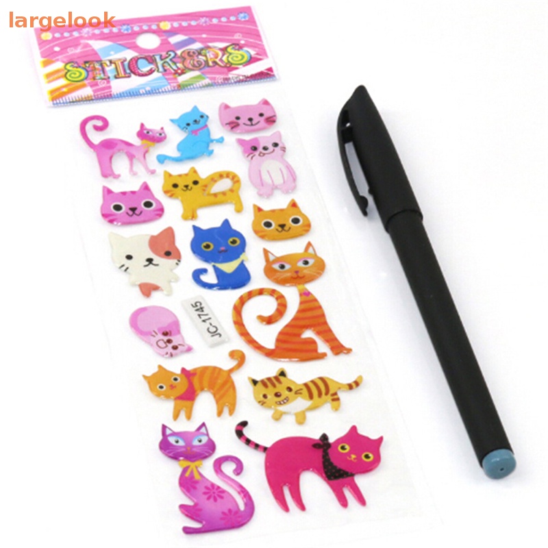 Set 5 Tấm Sticker 3D Hình Động Vật Cho Bé