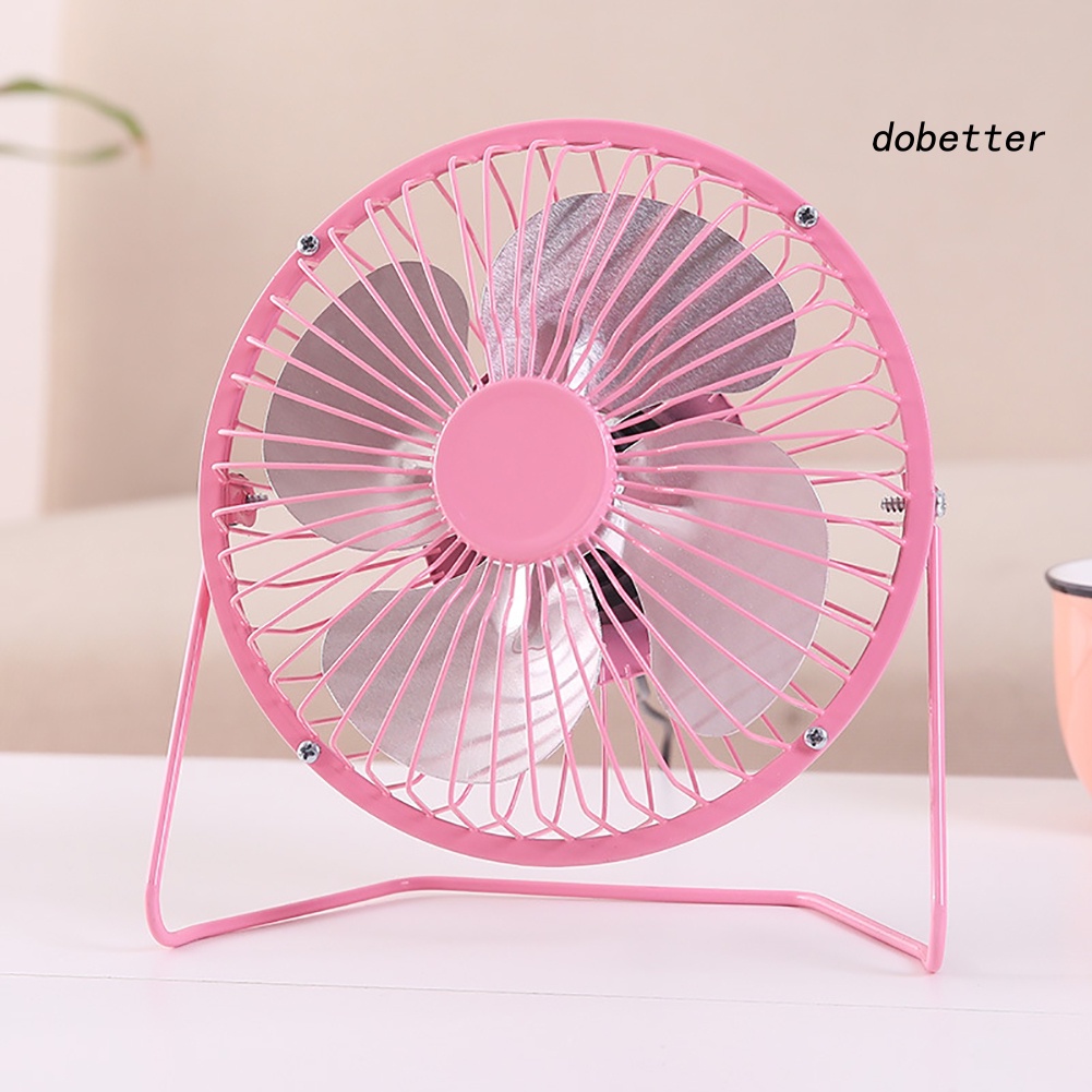 Quạt Làm Mát Để Bàn 4 inch Bằng Kim Loại Không Ồn Nhỏ Gọn Có Cổng Sạc USB Cho Nhà Ở / Văn Phòng