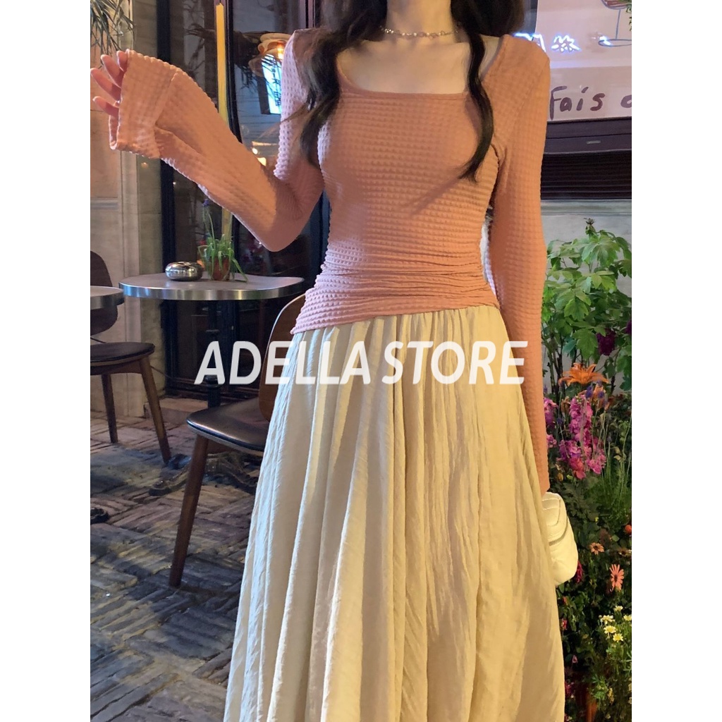 Adella Store Chân Váy Xếp li dáng dài qua bắp chân Ly Dáng Dài Phủ 2 Lớp Siêu Đẹp Màu A23M0DK 0518 | BigBuy360 - bigbuy360.vn